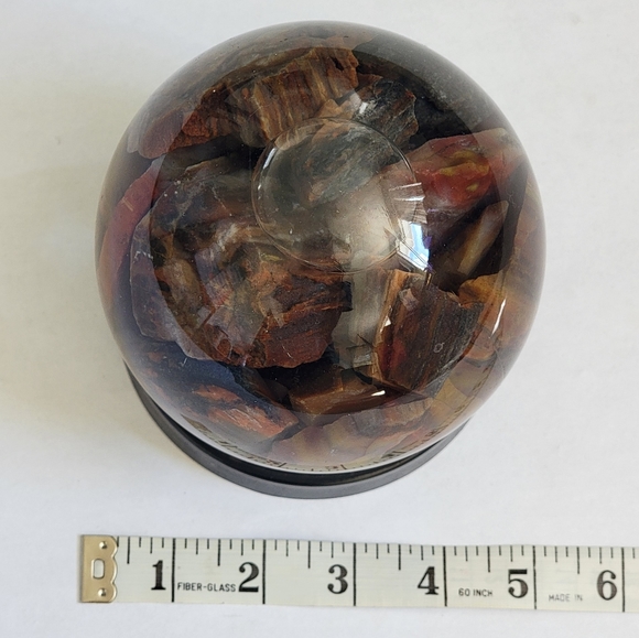 Snowglobe of Rocks | Geology Gift | Petrified Wood | Agate - Picture 2 of 5